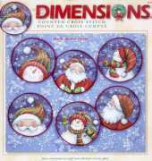 Dimensions 8789 Santa & Snowman Ornaments XSD