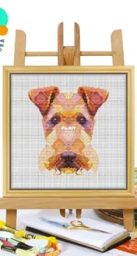 Awesome Pattern Studio - CS2146 - Mandala Wire Fox Terrier XSD