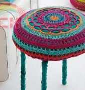 Hocker im Haekelkleid / STOOL IN CROCHET DRESS / FÜR SIE ● Heft 22/2012