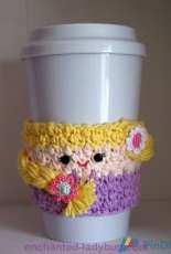 The Enchanted Ladybug - Angie Hale - Crochet Rapunzel Coffee Cup Cozy - Free