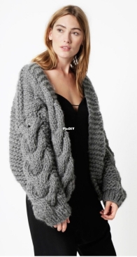 I Love Mr Mittens Cable Bomber by Wool and the Gang