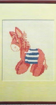 Pink Donkey by Barbara Savage from Jill Oxtons Cross Stitch Australia 24 PCS