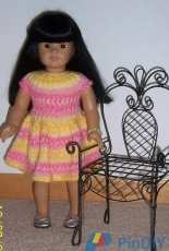 GrandmaKnits-Katies New Dress for 18"inch Doll  by Janice Helge