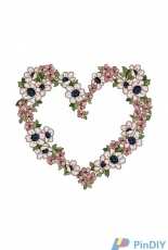 DMC PAT157 - Coeur floral - Free