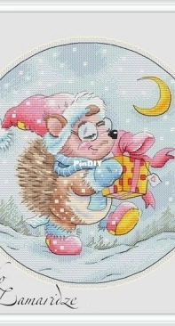 Christmas hedgehog by Tamriko Lamaridze