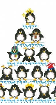 Penguin Pyramid by Lucie Heaton from The World of Cross Stitching TWOCS 25 XSD
