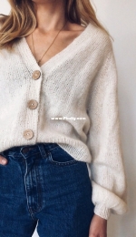 Balloon Cardigan by Mette-Wendelboe Okkels - PetiteKnit - English