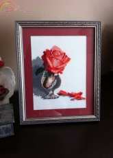 Rose in a glass