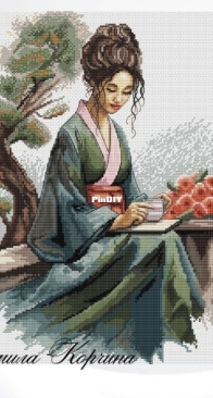 Oriental Tea Woman by Lyudmila Korchina