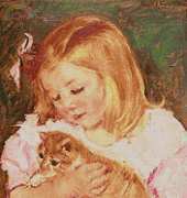 Artecy Cross Stitch - Sarah Holding a Cat