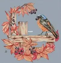 Finch On The Fence by Jeanne Dick