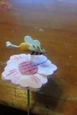 Painted wood flowers