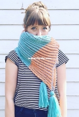 Tasseled Brioche Scarf by Jessie Roselyn-Free