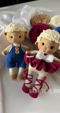 baby toys knit - Karina Idiyatullina - Карина Идиятуллина - "Curly" lamb 2 in 1 Toy and Rattle - МК «Кучеряшки» 2 в 1 Игрушка и Погремушка - Russian