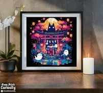 Geisha and the Haunted waters by CrossStitchCuriosity