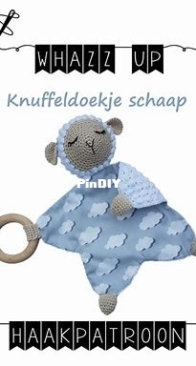 WHAZZ UP - Sandra Vriezema - Sheep Cuddle Lovey Blanket - Knuffeldoekje Schaap - Dutch