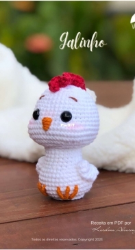 Vócininha Amigurumi - Karolina Alvarenga - Chicken -  Galinho - Portuguese