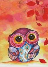 HAED HAEANK 2455 Owl Fall by Annya Kai (Large Format)