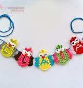 One and two company- Carolina Guzman- Garland of colorful owls