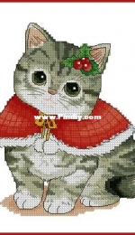 Christmas animals by Maria Brovko - Grey Cat XSD