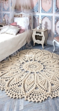 Tatiana Ryazanova _ crochet rug Laceiberis by LaceMats _ English