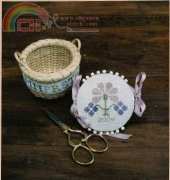 Samplers and Such - Bitty Baskets Quaker Flower