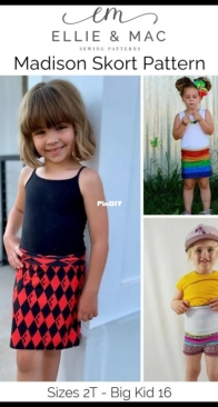 Ellie and Mac - Madison Skort - Sizes 2T-16 Years