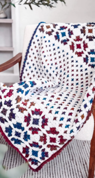 Briana K Designs - Briana A Kepner - Windowpane Granny Blanket