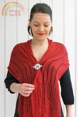 Panna Frost Flower Lace Shawl by Foldi knit -Free