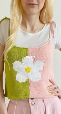 Daisy top  by Mia Anderson - anxiousgirlknits - English, Norwegian - Free