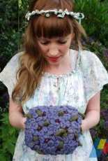 Tiny Violet Hand Puff by Tiny Owl Knits