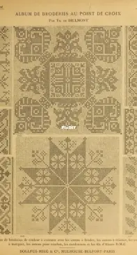 Album de Broderies au Point de Croix I par Theresa Dillmont, pattern 204, 205, 206