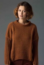 Level 2 Easy to Knit Pullover by Lion Brand - Liondagram L40200 - Free