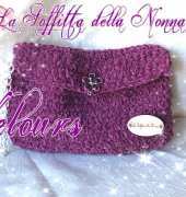 Chenille crocheted bag