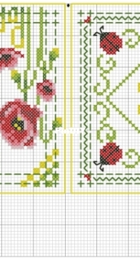SODA SR-P94 Biscornu 11 - Poppy Fields