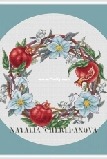 Pomegranate Wreath by Natalia Cherepanova