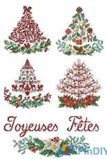 Les Brodeuses Parisiennes LBP Tendance classique Sapin de fete XSD