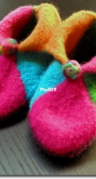 Elfin Felted Booties by Tina Whitmore