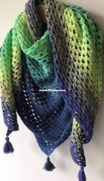 Scarf in colour changing yarn