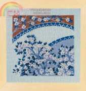 DMC  XC1099 Japanese Porcelain and Blue Flowers