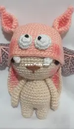 Bunny with bat hat