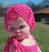 Sarah Tompkins Designs- Pineapple delight lacy beanie