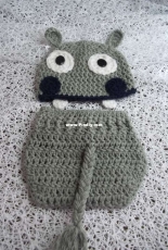 Baby beanie and diaper cover