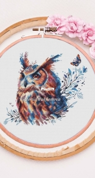 Watercolor Owl by Viktoriia Pakhomova