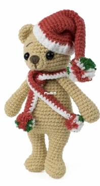 Amigurumi Today - Unknown Designer- Christmas Cuddle Me Bear - Free