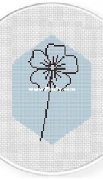 Daily Cross Stitch - Flower Hexagon