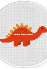 Daily Cross Stitch - Cute Stegosaurus