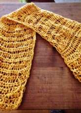 First Crochet project ever!!! Yellow Scarf