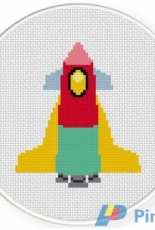 Daily Cross Stitch - Space Rocket