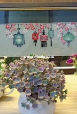 Chinese Lanterns by Riolis - Framed